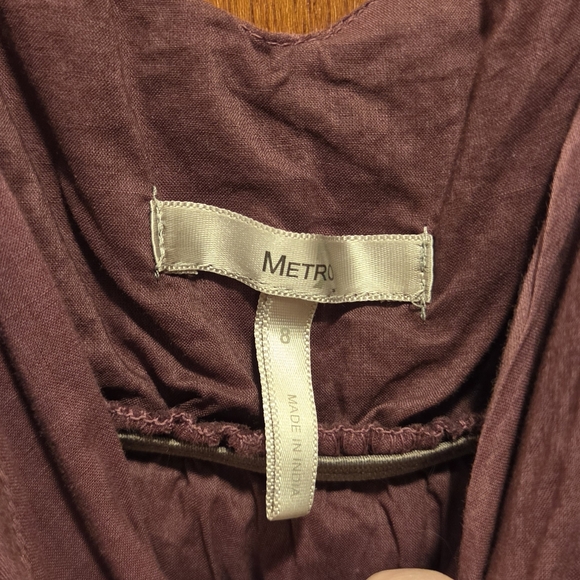 Metro 7 Mauve & White Tie-Dye Midi Summer Dress Sz8 - Picture 7 of 10